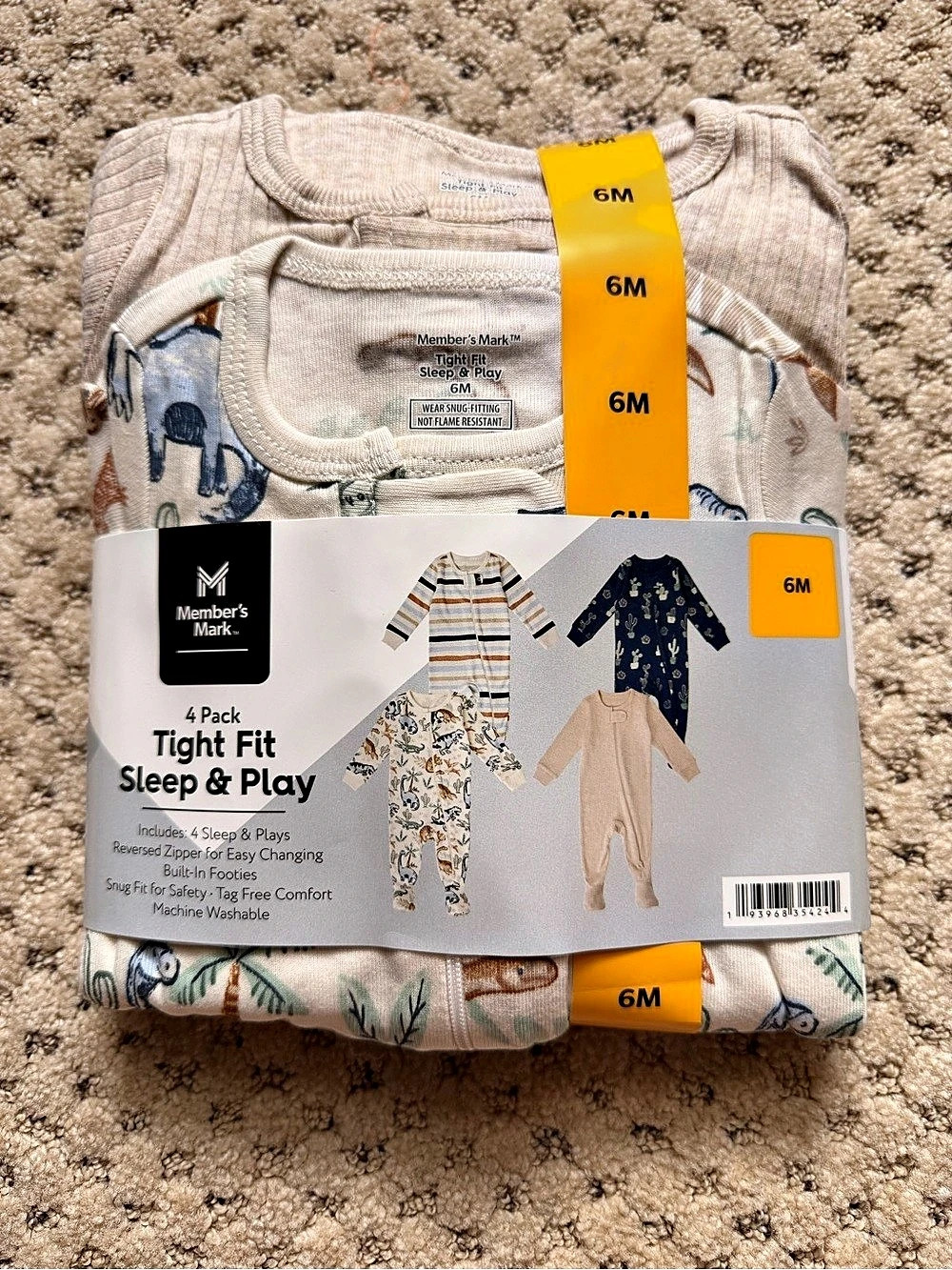 Member's Mark Tight & Fit Sleep & Play Set Baby 6M